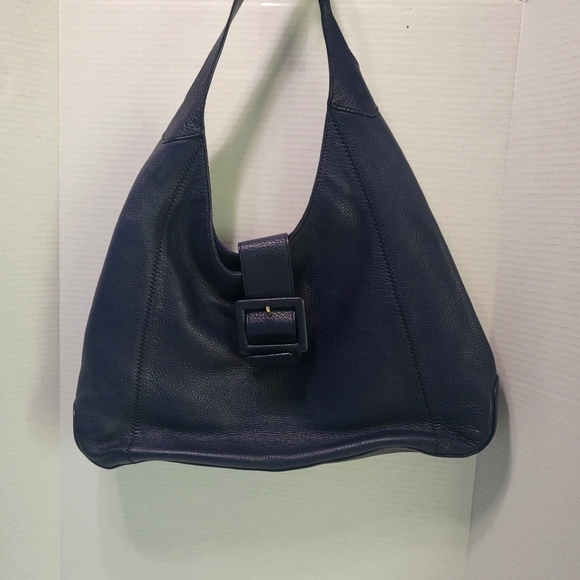 Talbots Handbags - Talbots Buckle-Tab Hobo Bag Elegant pebbled Leather Shoulder Bag